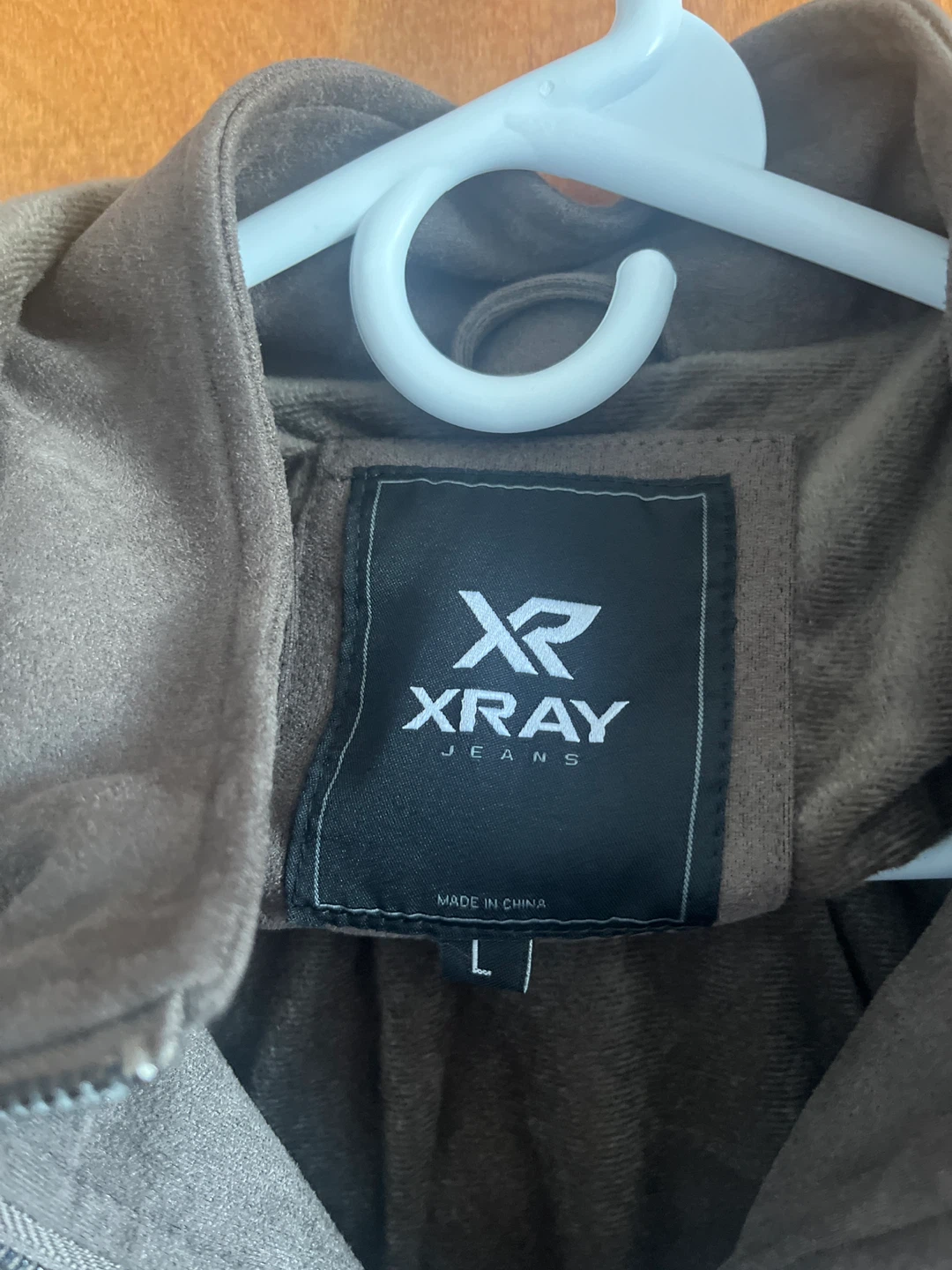 Xray Jeans Men's Faux Suede Hooded Jacket Size L - photo 2