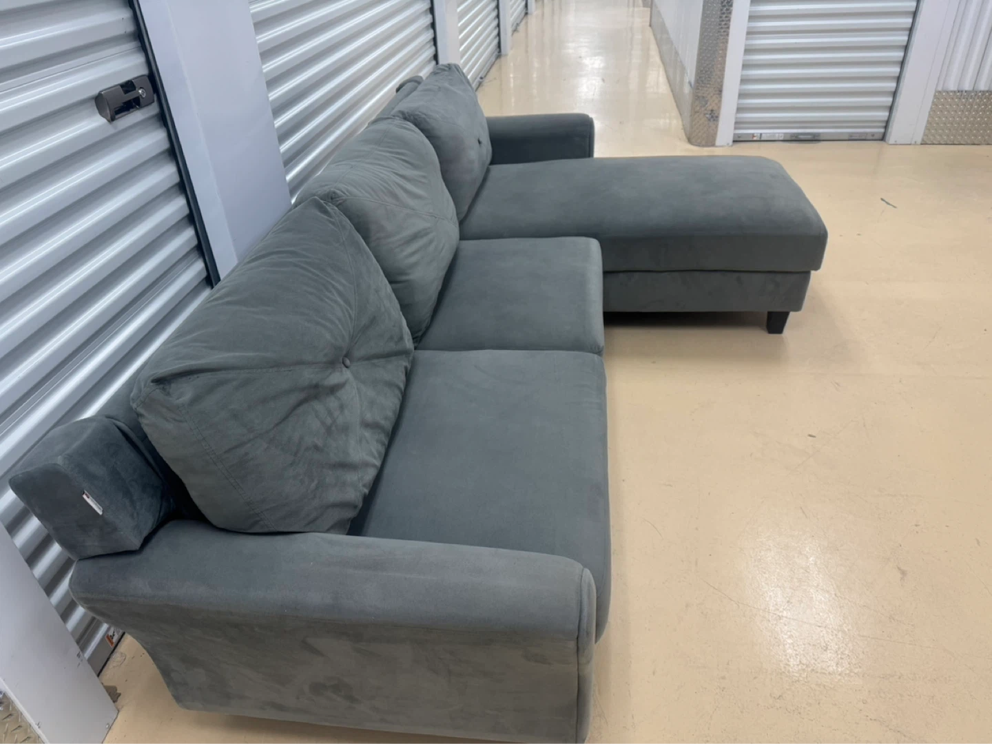 Grey Sectional Sofa with Chaise