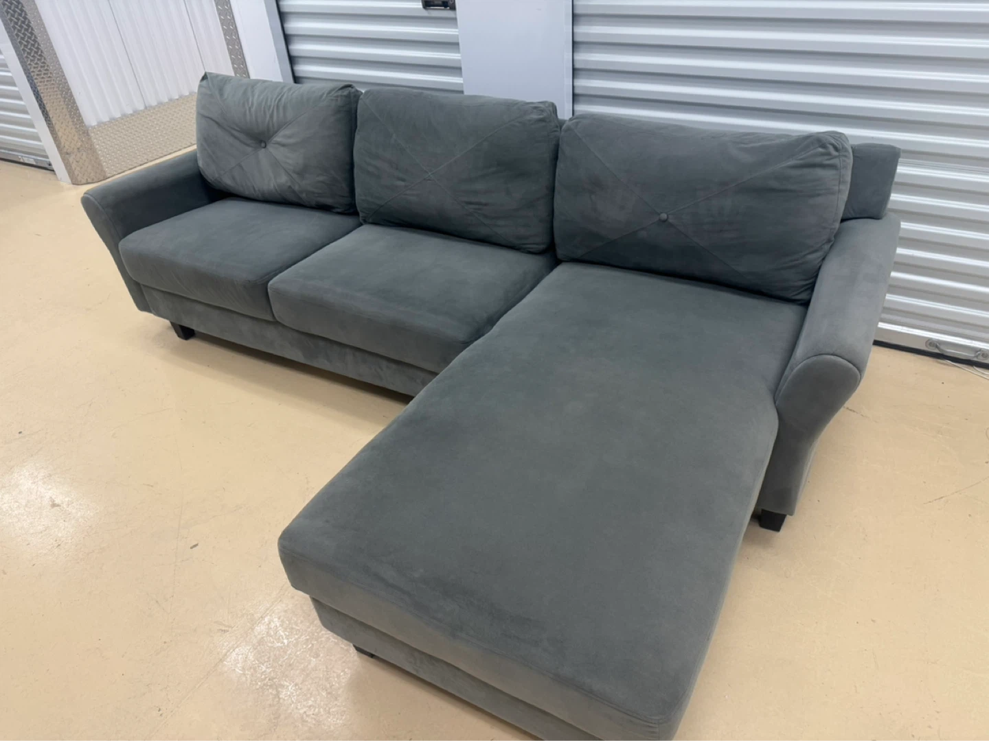 Grey Sectional Sofa with Chaise - photo 5
