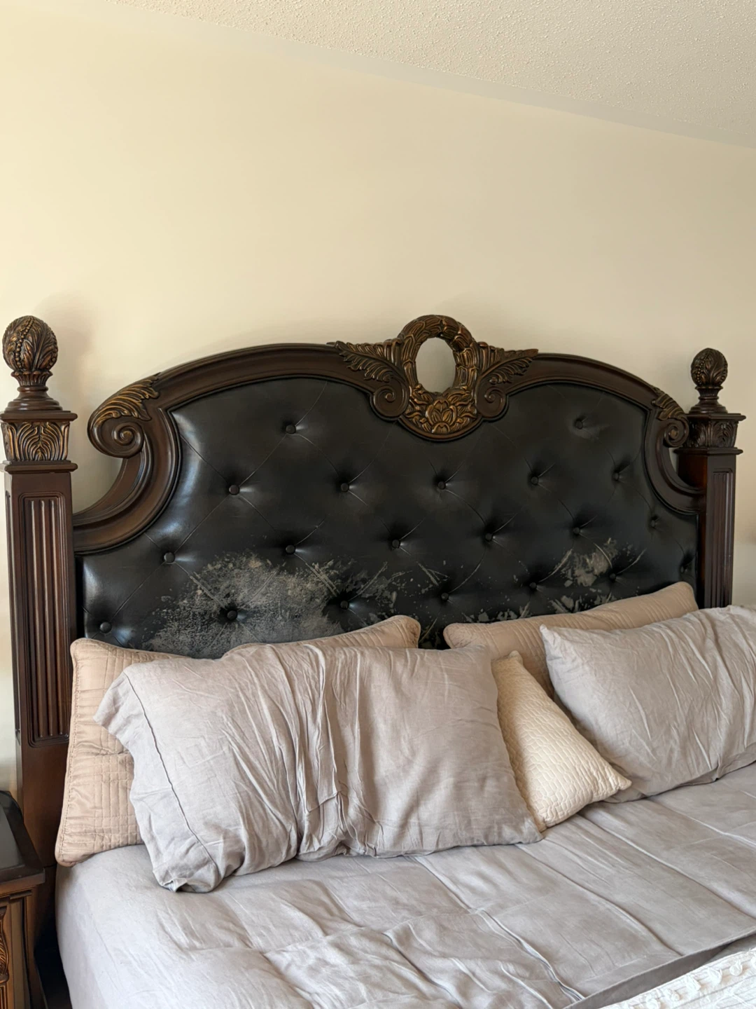 Dark Wood Bedroom Set - Bed, Dresser, Nightstand - photo 2