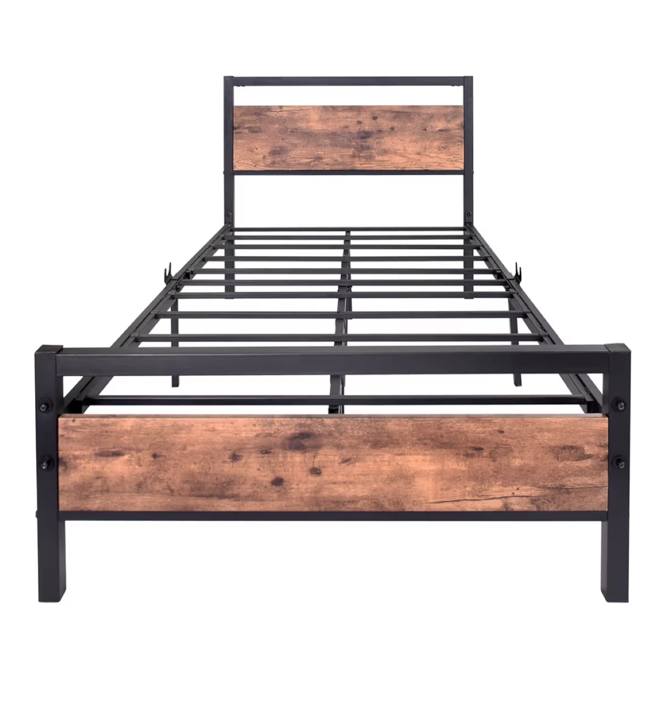 Twin Size Bed Frame with Power Outlet On The Headboard. - photo 3