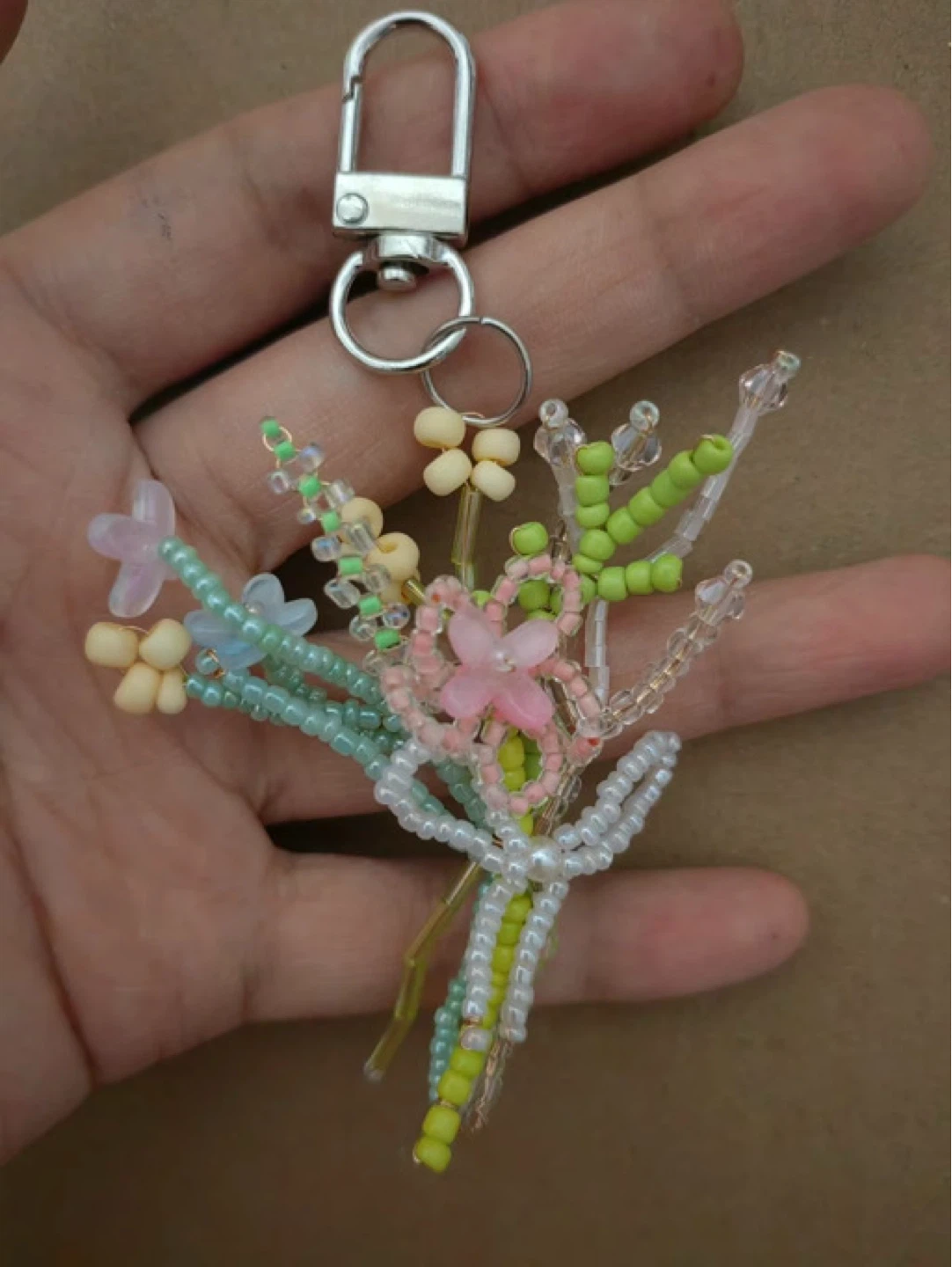 Beaded Flower Bouquet Keychain - photo 2