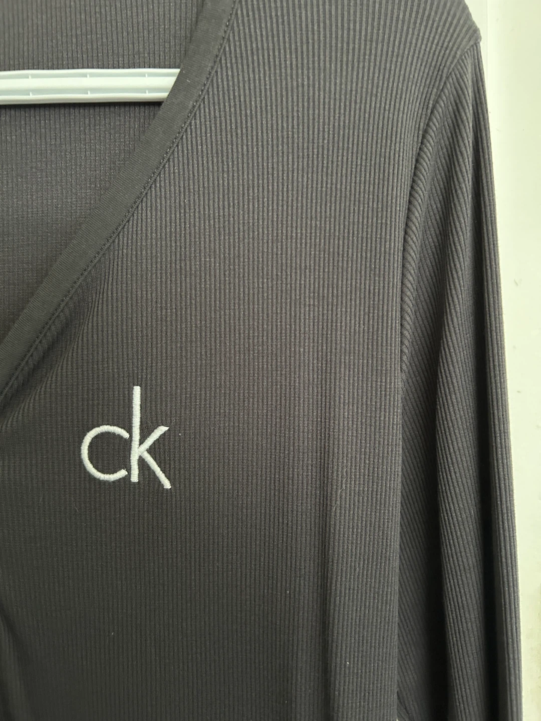 Calvin Klein Black Long Sleeve henley lounge top - photo 3
