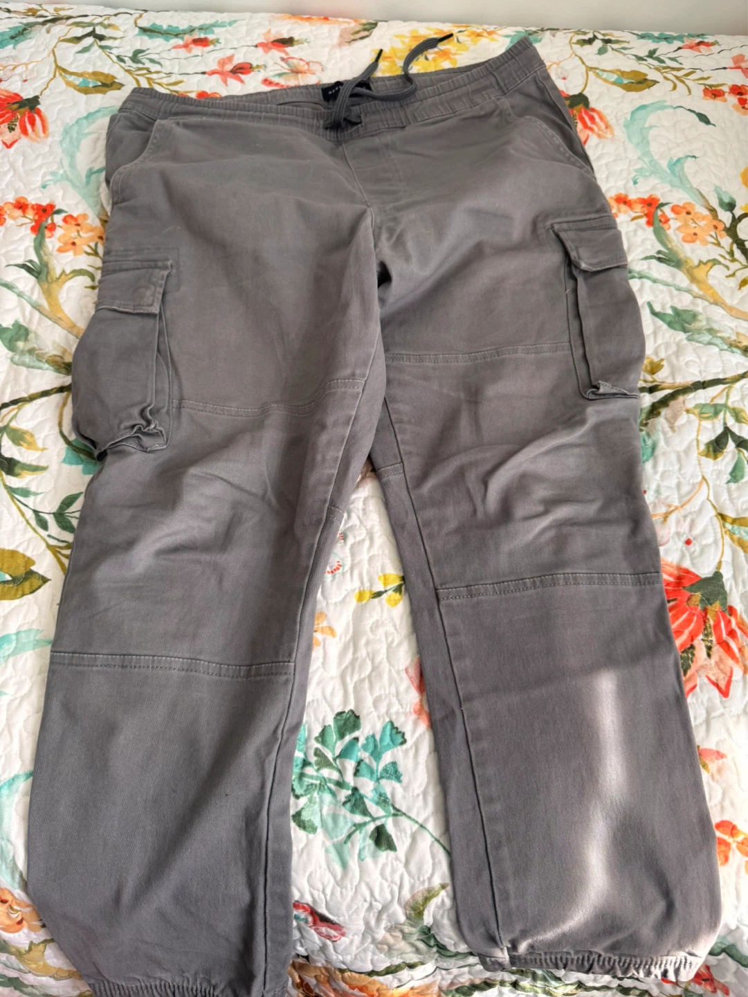 Grey Cargo Jogger Pants