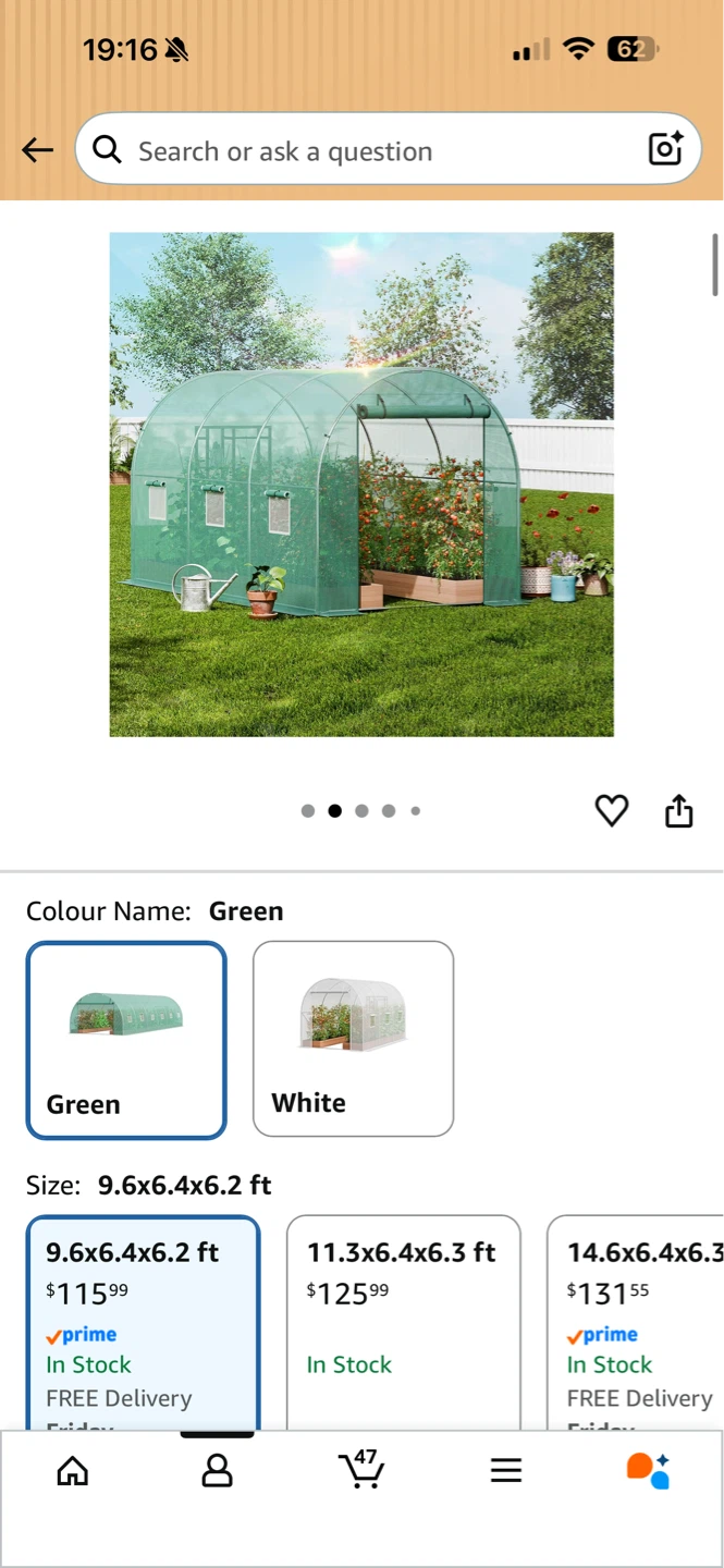 VEVOR Walk-in Tunnel Greenhouse 9.6x6.4x6.2 ft Green - photo 4
