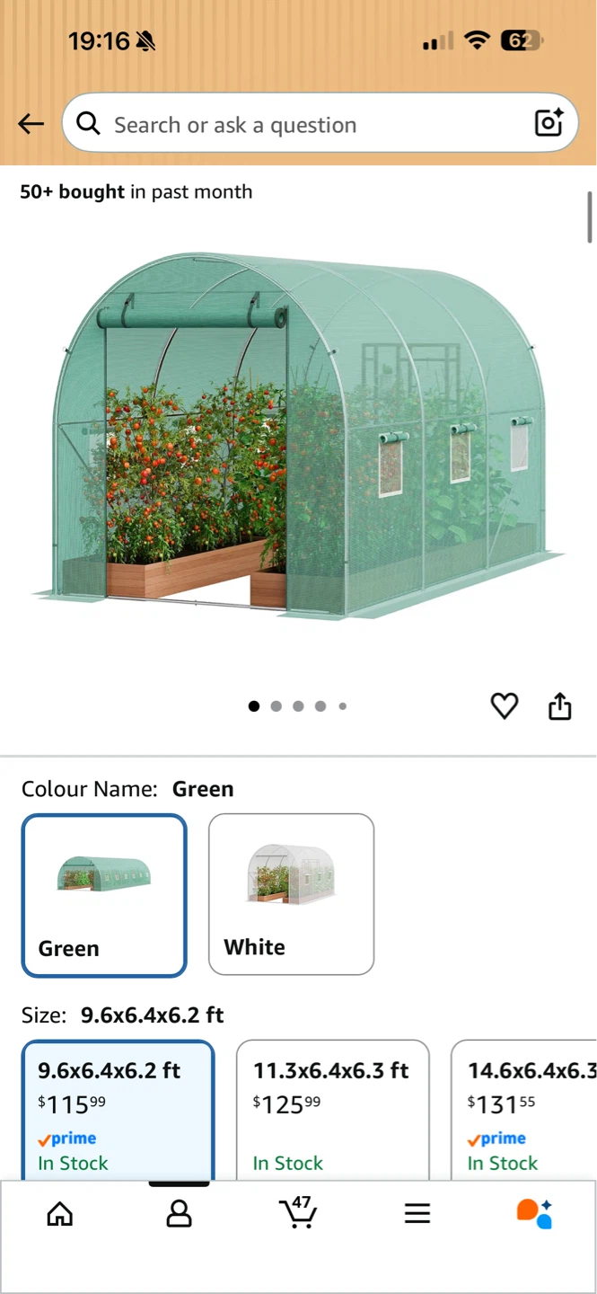 VEVOR Walk-in Tunnel Greenhouse 9.6x6.4x6.2 ft Green - photo 3