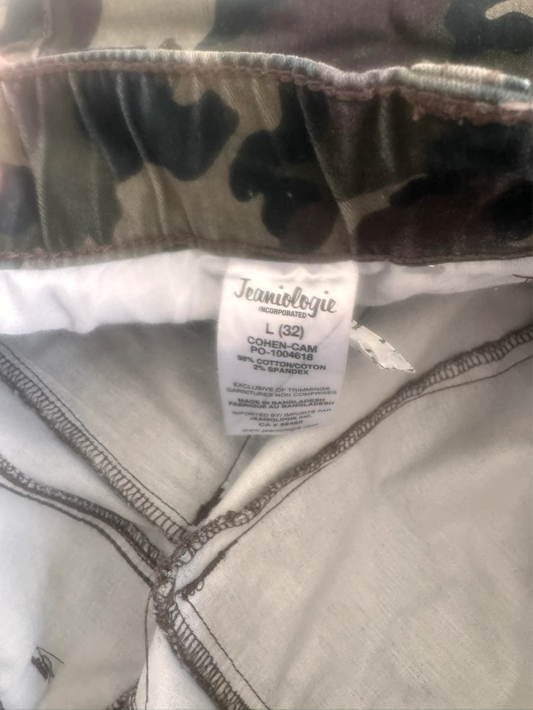 Jeanologie Camo Joggers - Size L (32) - photo 2