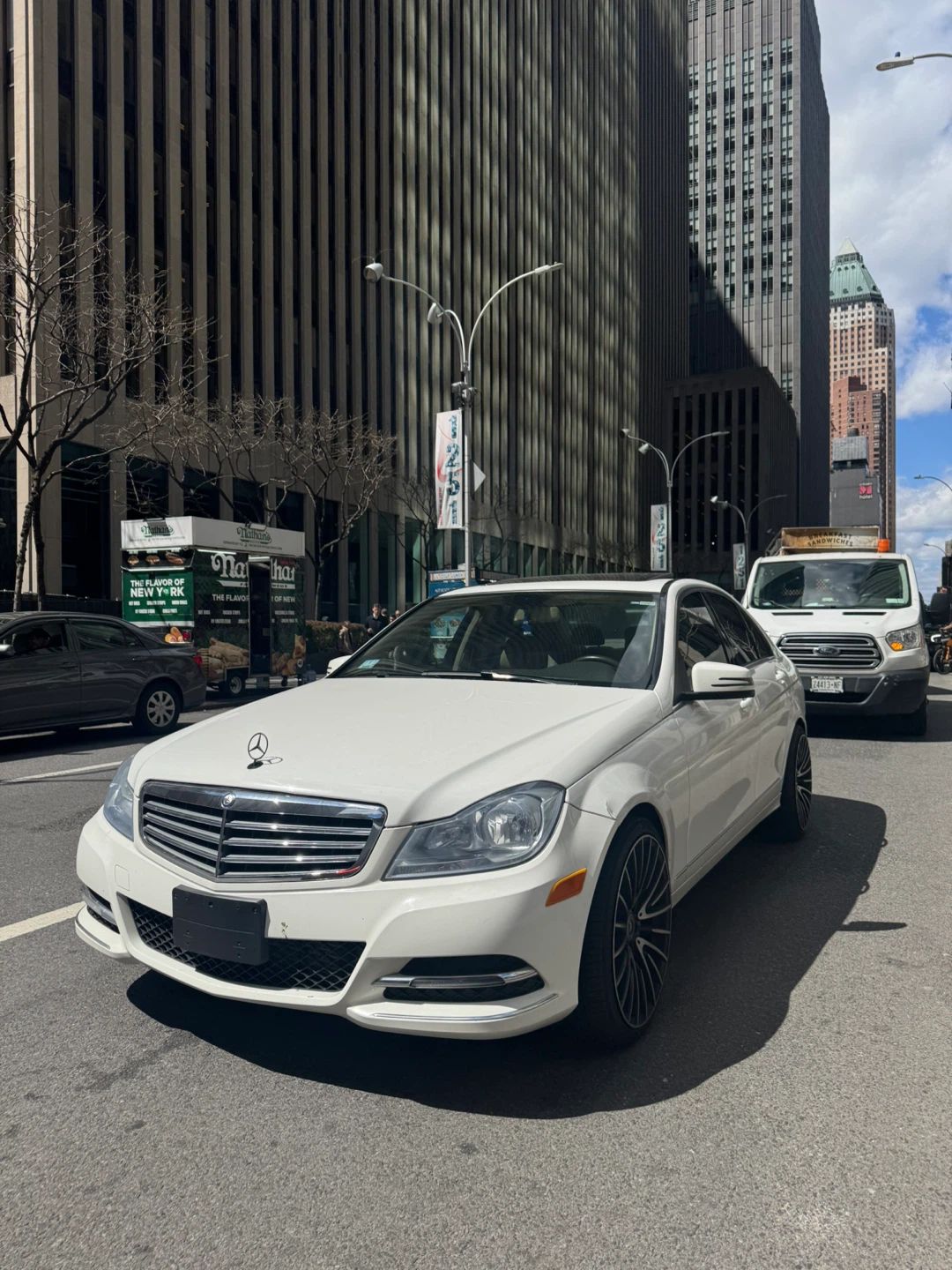 White Mercedes-Benz Sedan c250 sport