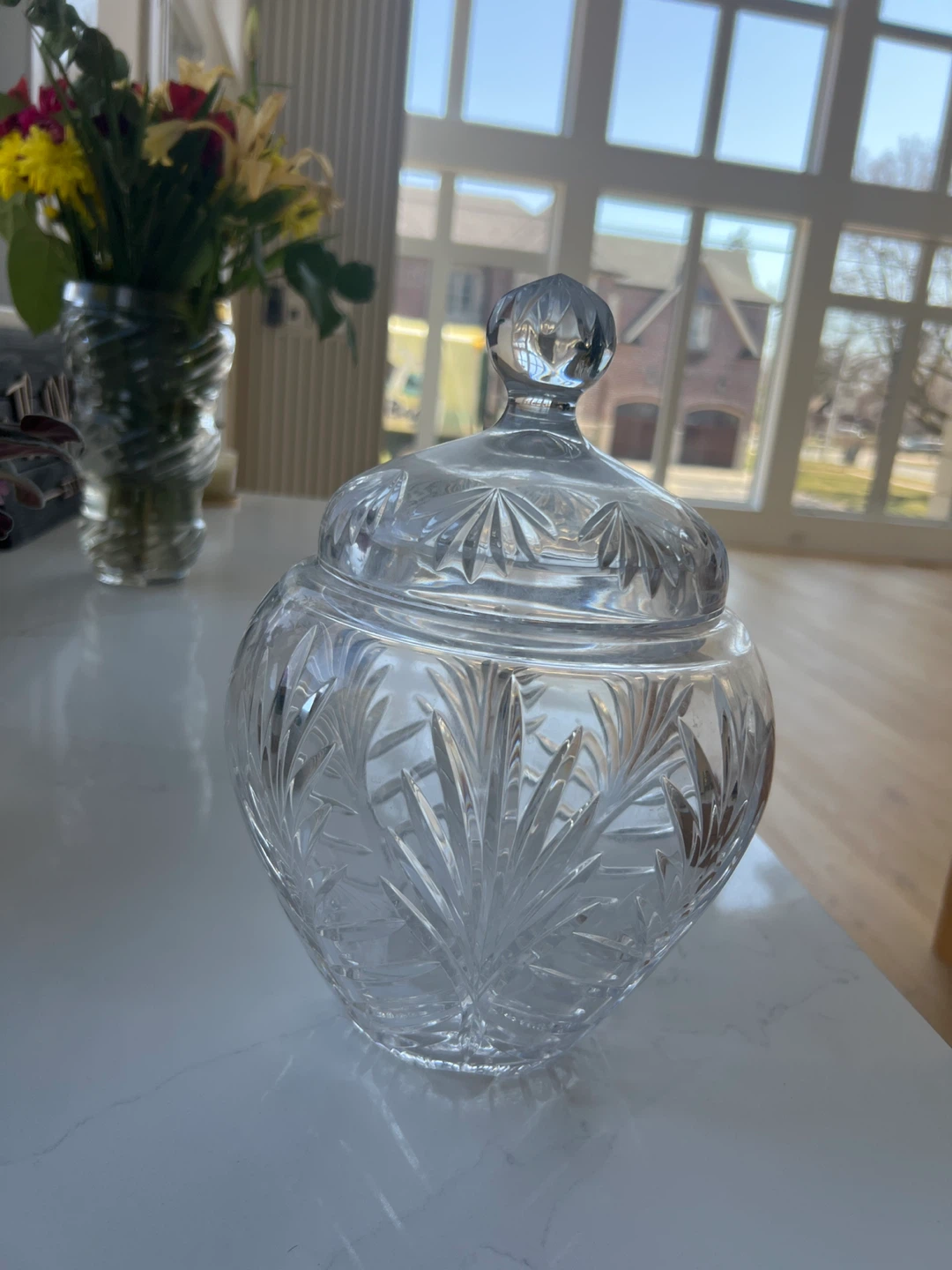 Cut Crystal Candy Dish with Lid
