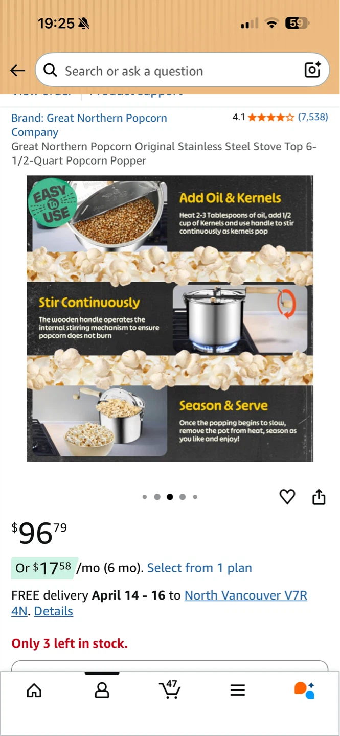 Popcorn popper Steel Stove Top Popcorn - photo 2