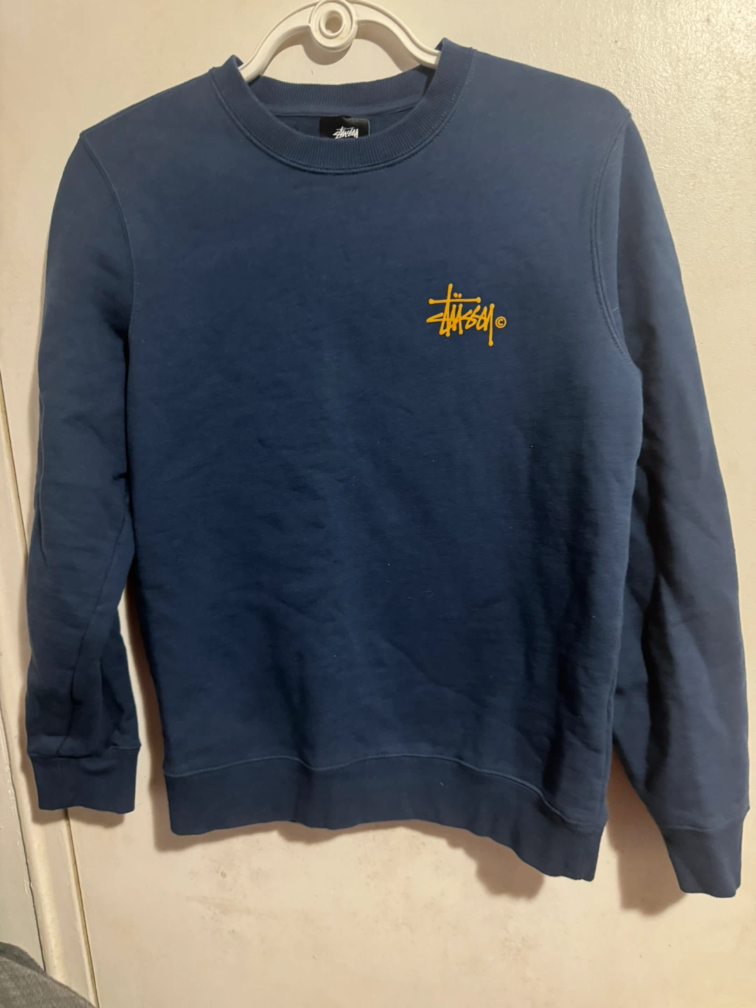 Stüssy Crewneck Sweatshirt Navy Blue Size XS