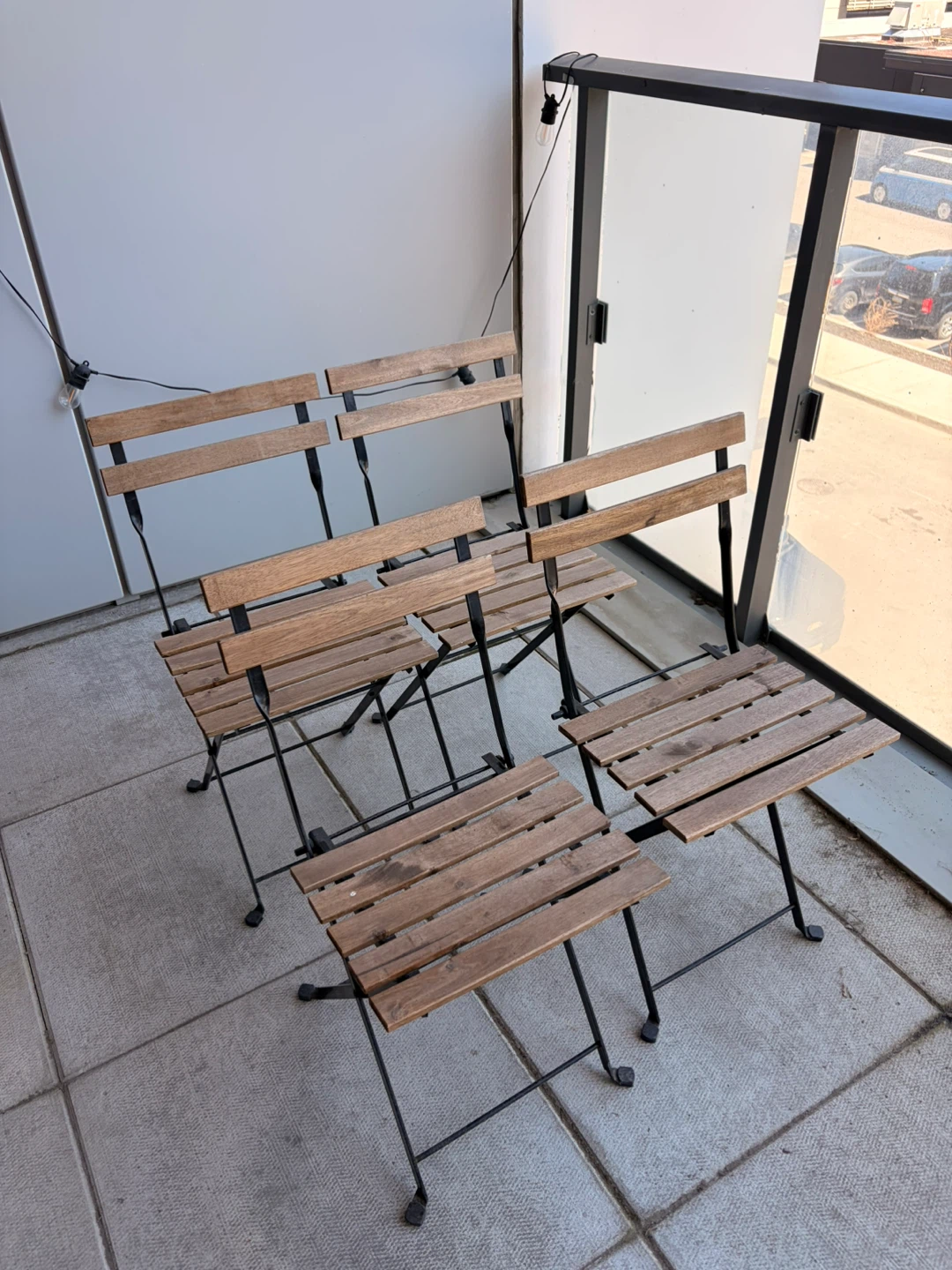 IKEA Folding Wooden Chairs (Set of 4)