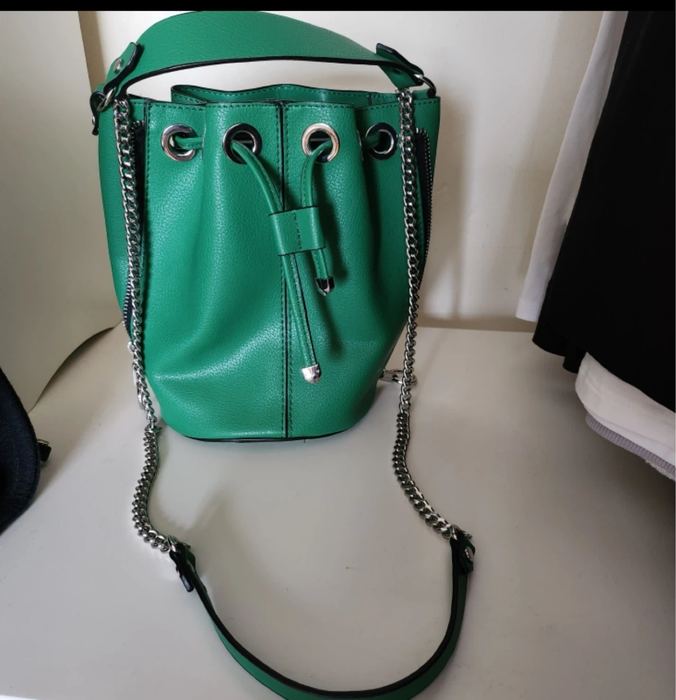 Green Bucket Bag