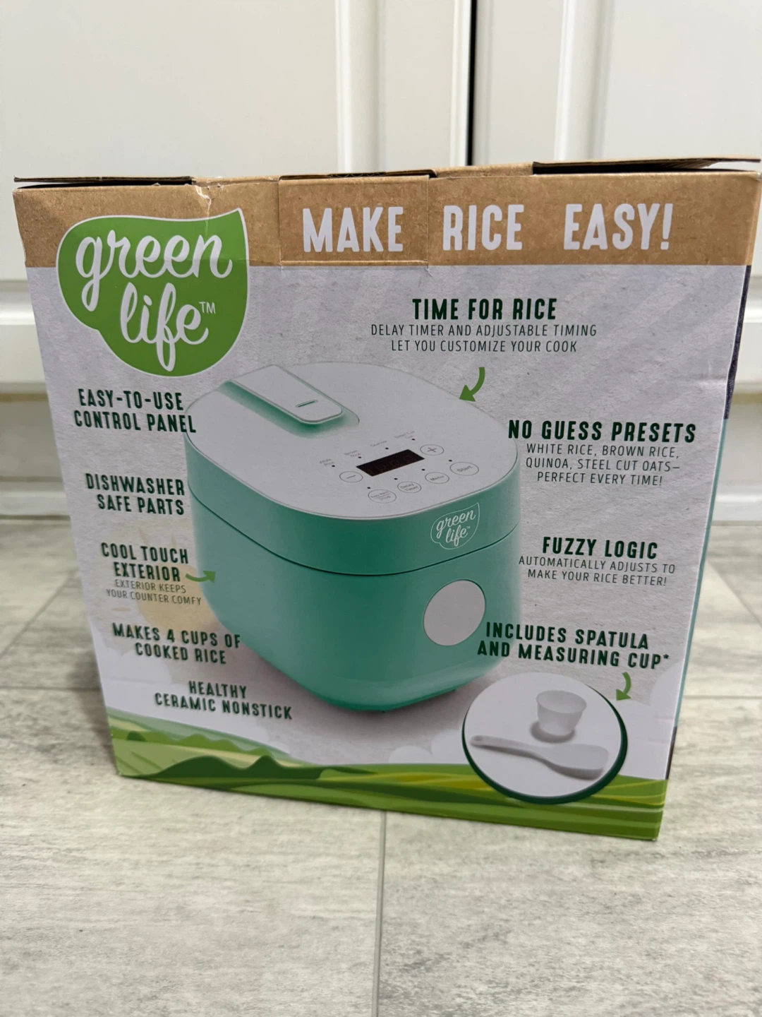 NEW MINI 4-Cup Digital Rice Cooker, Turquoise