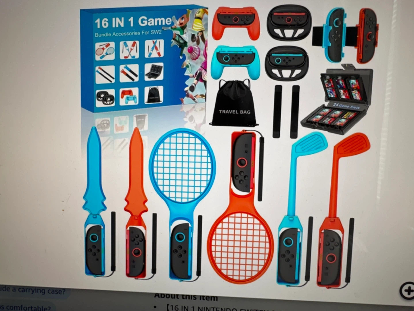 16 in 1 Game Bundle Accessories for Nintendo Switch