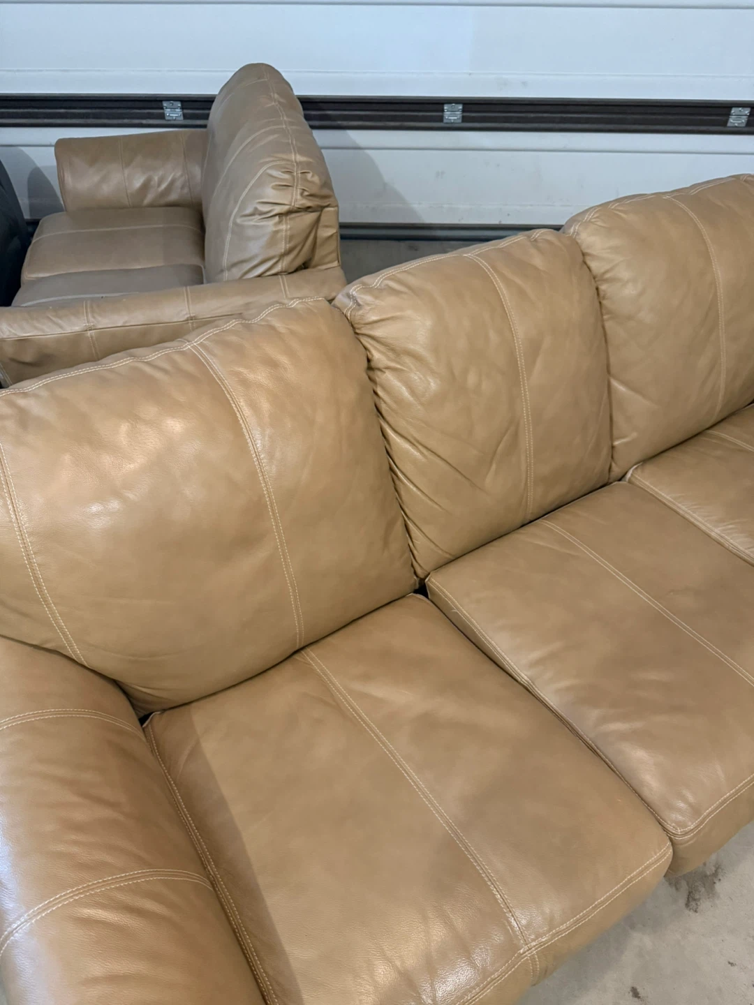 Leather Sofas- 2 piece- one with 3 seats and 2nd with 2 seats