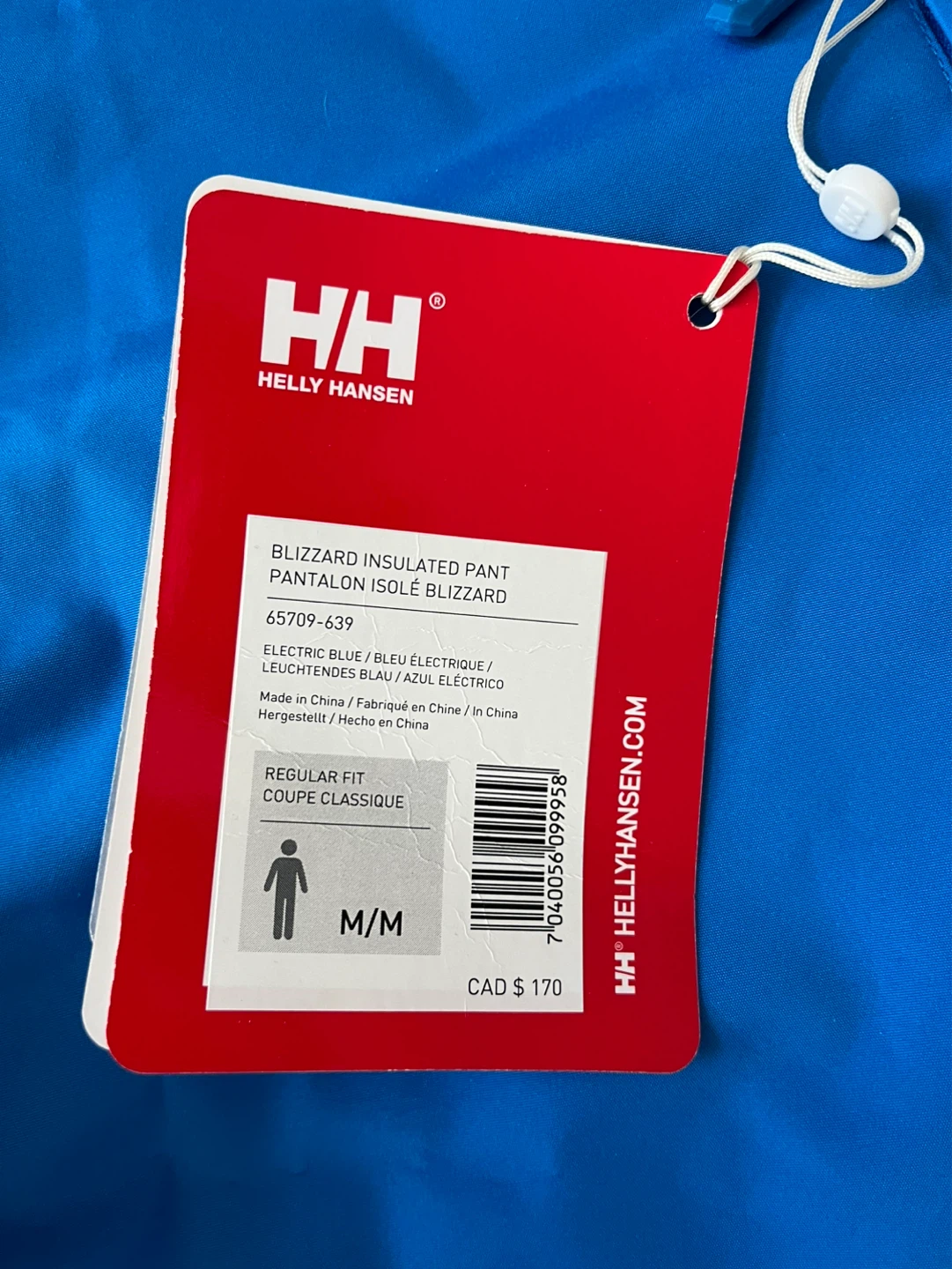 New Helly Hansen Blizzard Insulated Ski Pants M/M Electric Blue - photo 5