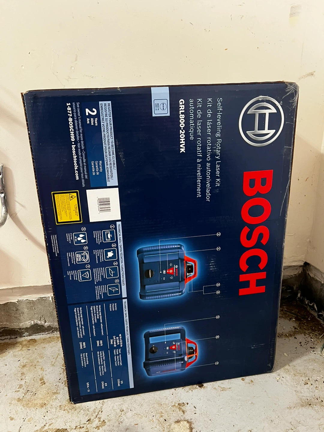 Bosch Self-Leveling Rotary Laser Kit GRL800-20HVK