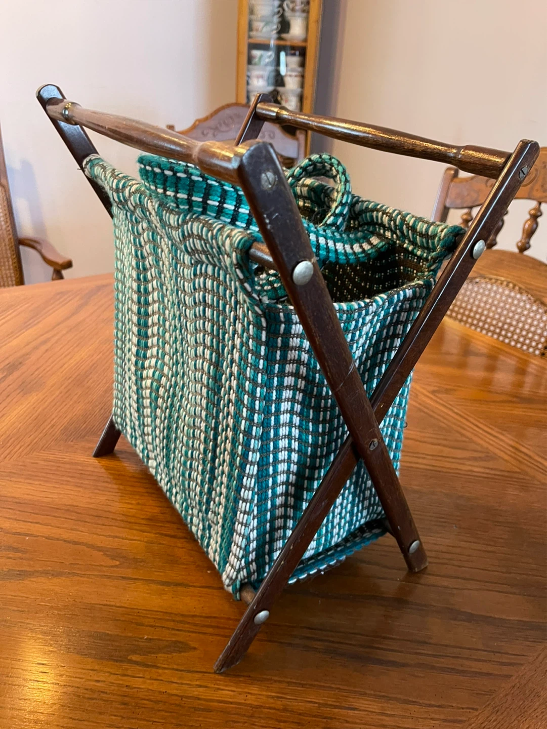 Vintage Magazine Rack Basket