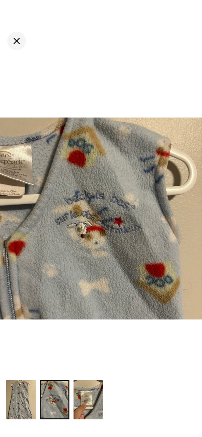 Halo SleepSack Baby Wearable Blanket Medium Blue Dogs - photo 2