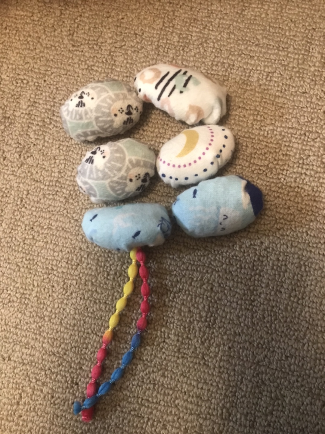 Hand made/ Set of 6 Catnip soft plush Toys