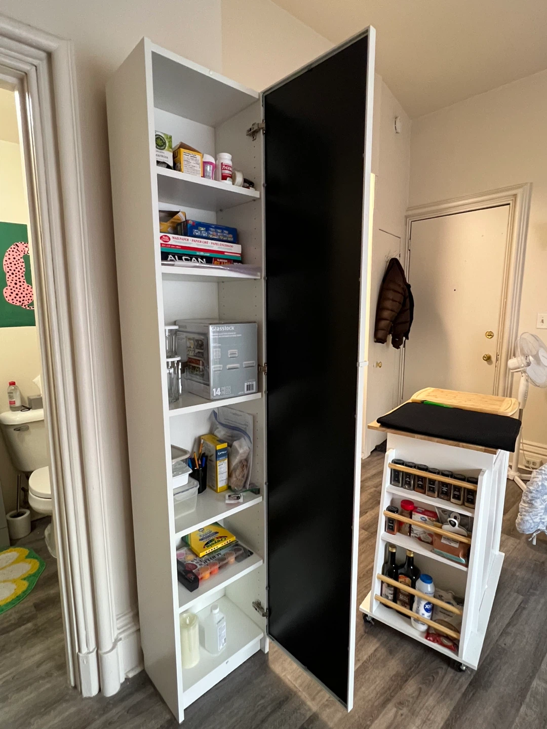 White Tall Storage Cabinet - photo 3