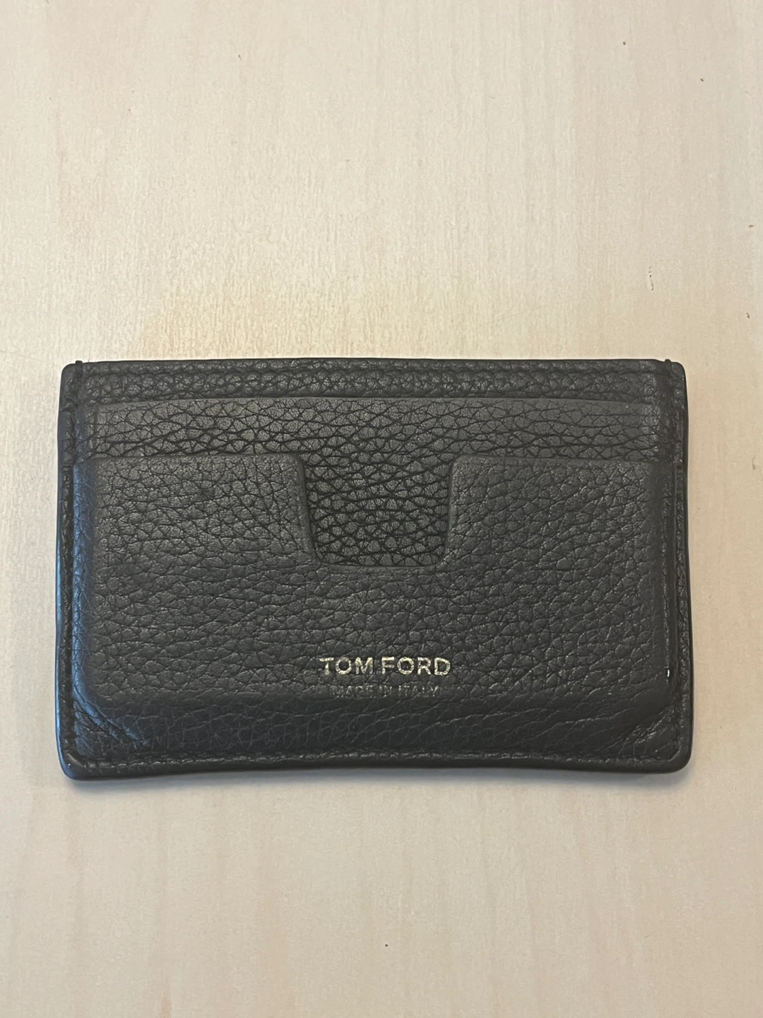 TOM FORD Black Grain Leather Classic Card Holder - photo 2