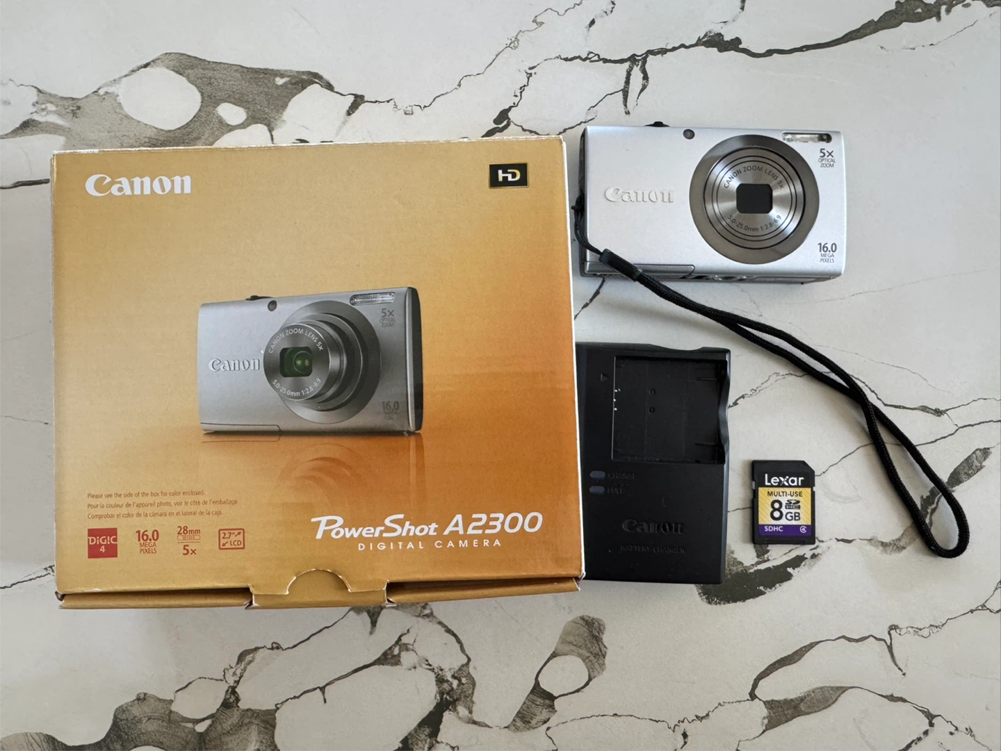 Canon PowerShot A2300 Digital Y2K Camera (Silver)