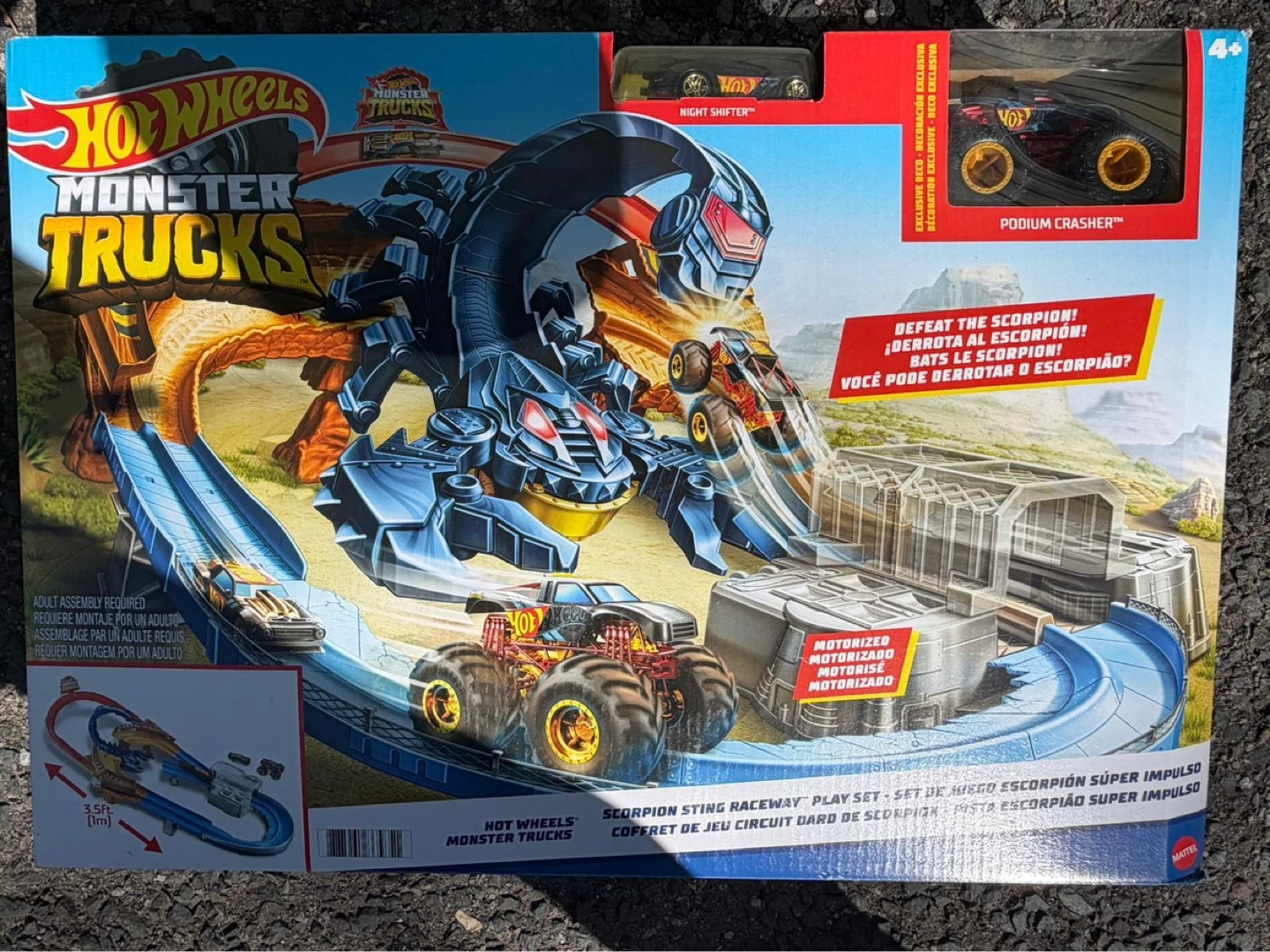 Hot Wheels Monster Trucks Scorpion Sting Raceway Play Set - photo 2