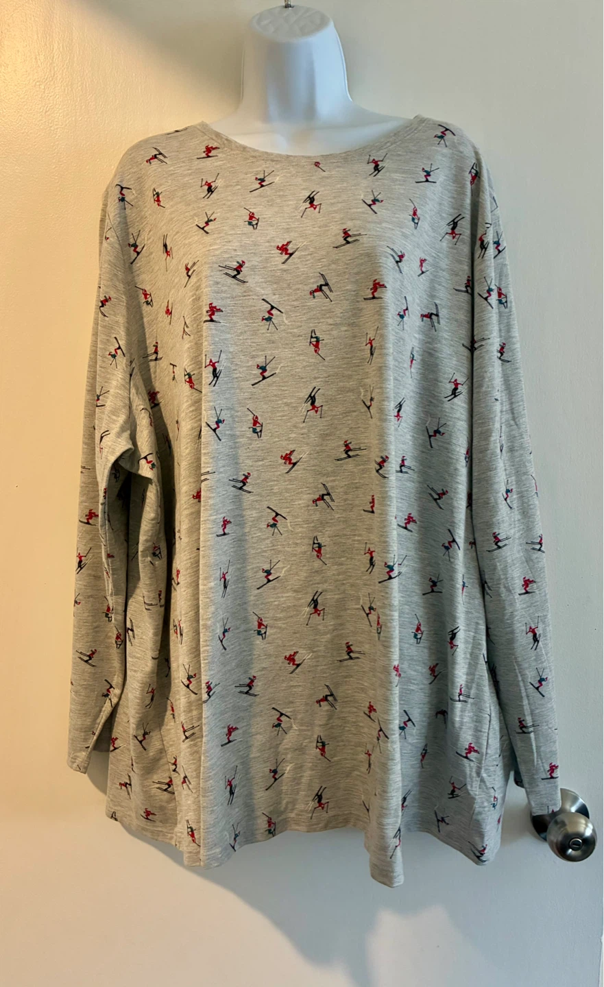 Lane Bryant Skiing Print Long Sleeve Shirt