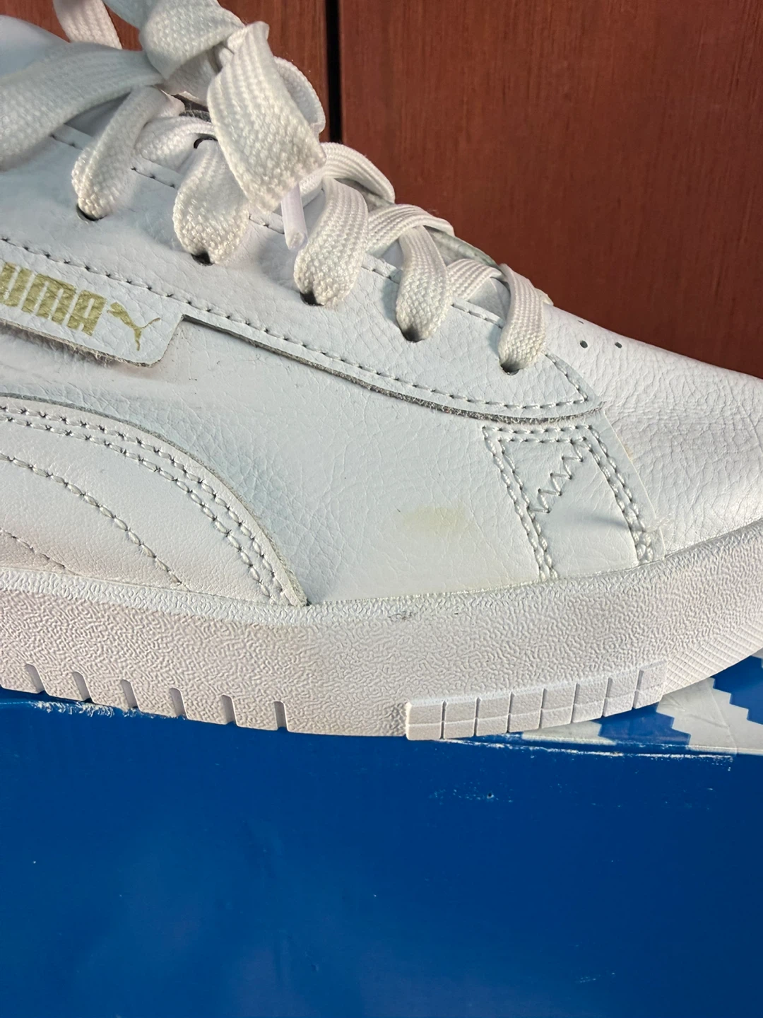 Puma Court White Gold Platform Low Top Women’s Sneakers Sz US 10 - photo 3
