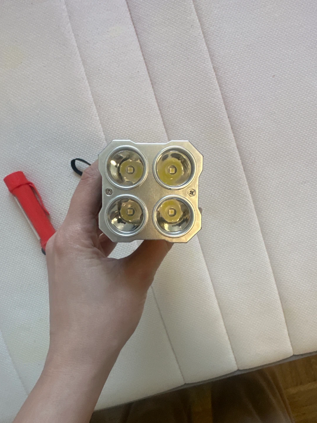 Two LED Flashlights - Red Work Light and Black Tactical Light - photo 5
