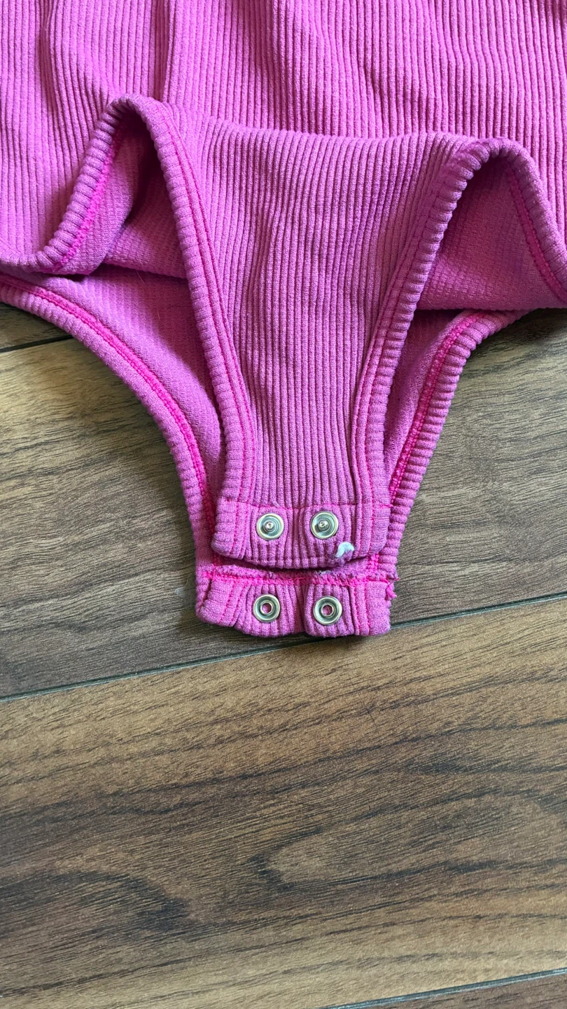 Ribbed Pink Tank Bodysuit - photo 3