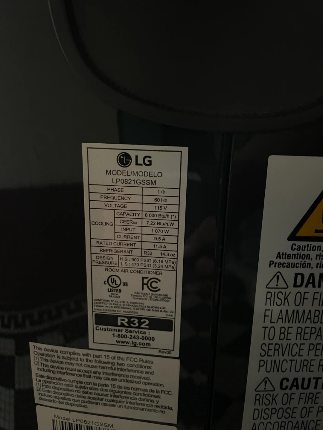 LG Portable Air Conditioner - photo 5