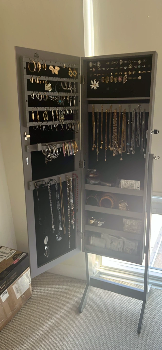 Standing Jewellery Armoire Mirror