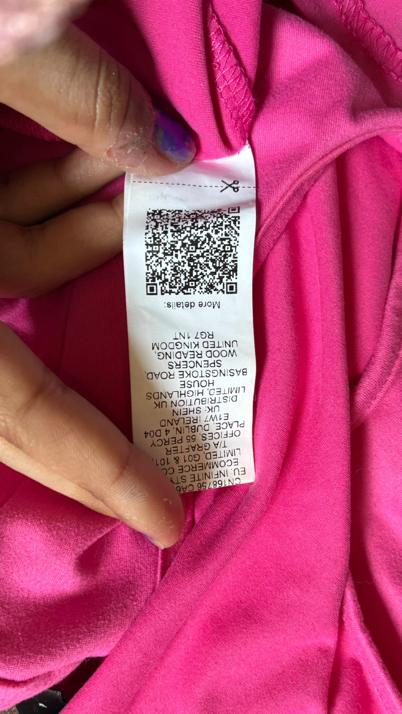 SHEIN Pink Square Neck T-Shirt - photo 4