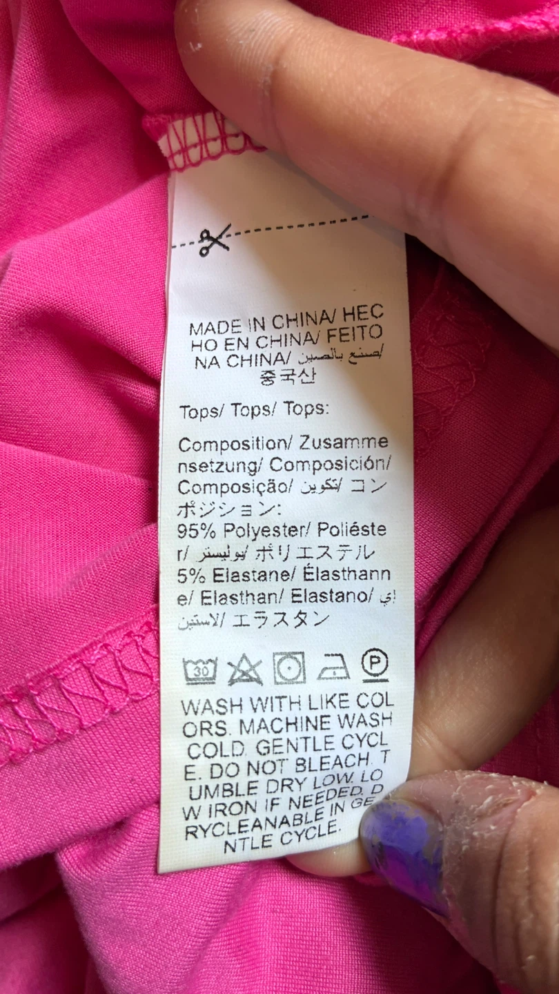 SHEIN Pink Square Neck T-Shirt - photo 3