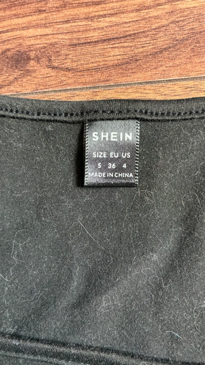 SHEIN Black Square Neck Top - Size S - photo 2
