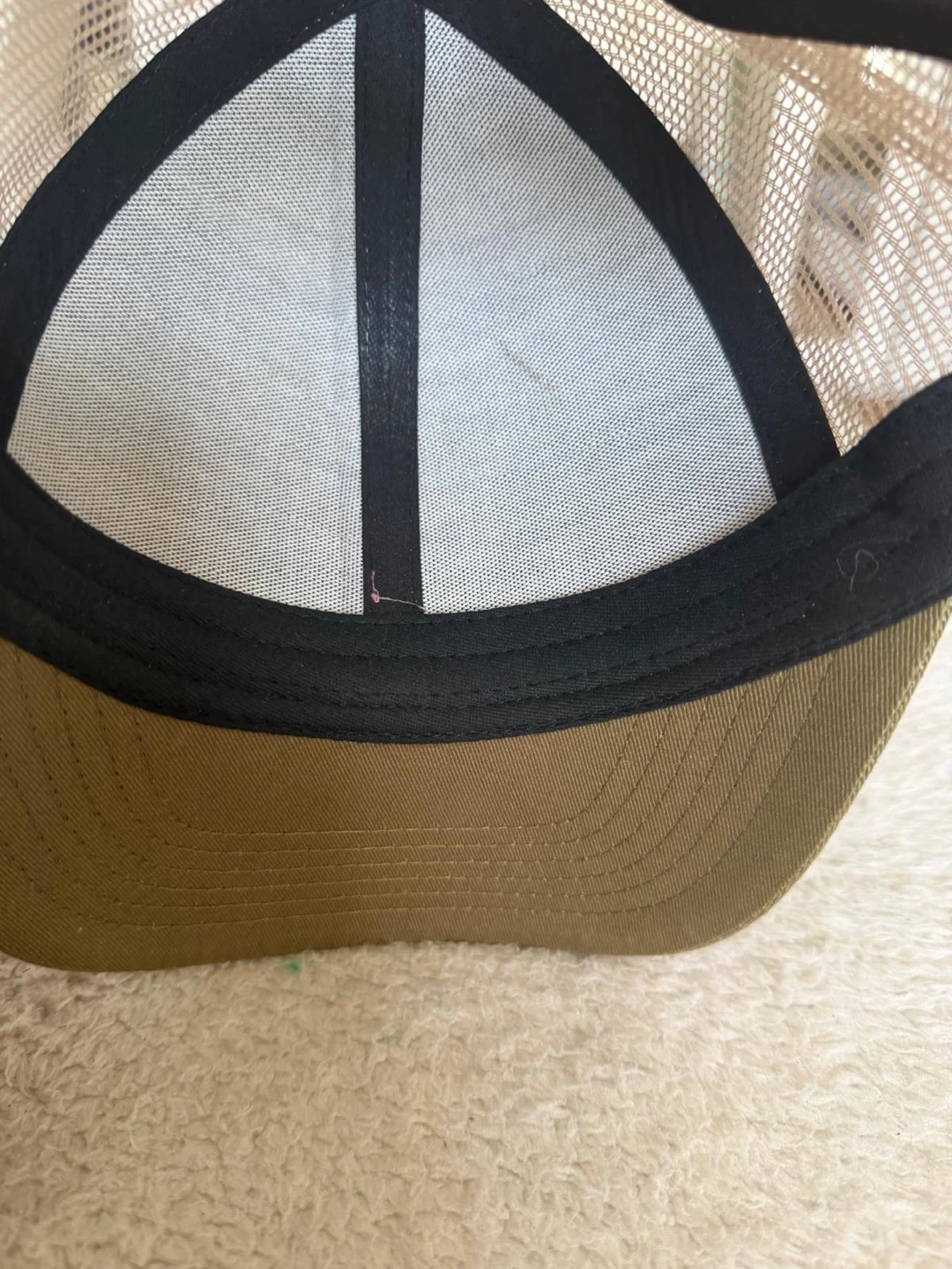 Khaki Trucker Hat with Canadian Flag and UBC 27 Patch - photo 3