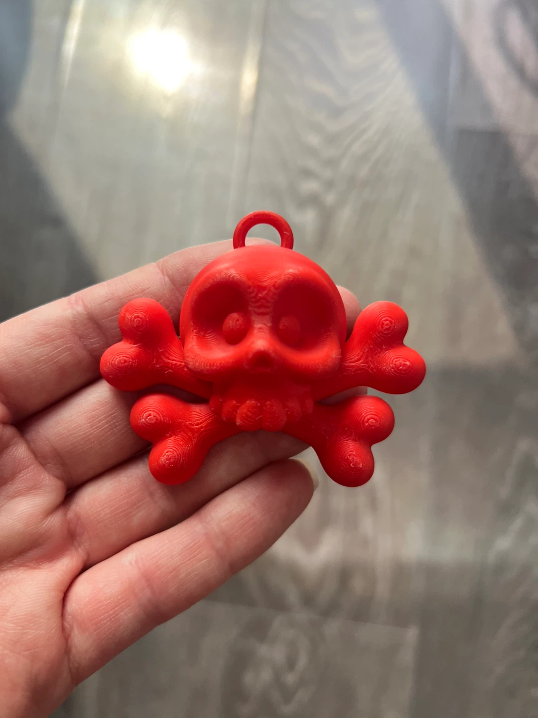 Red Skull and Crossbones Charm