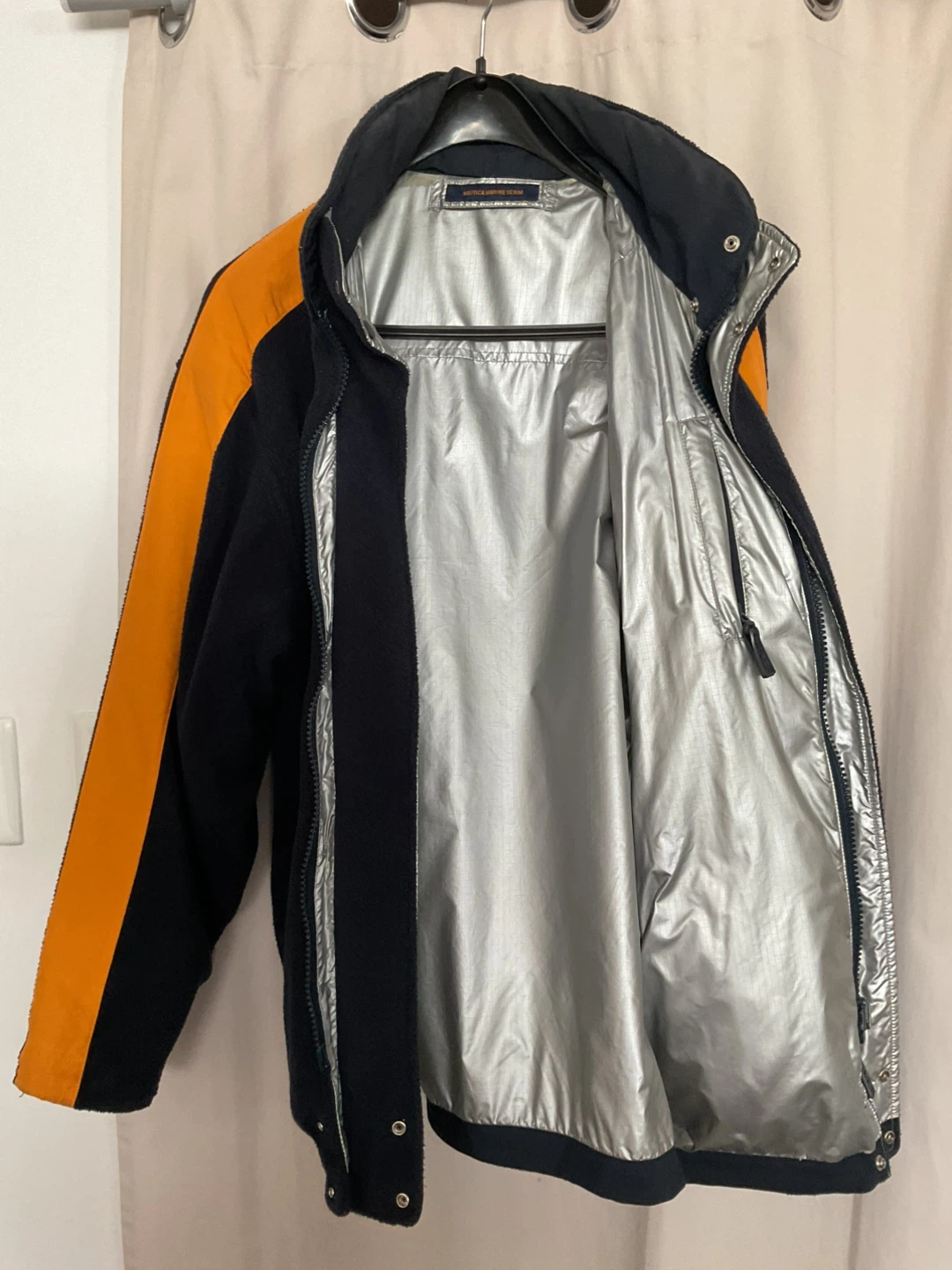 Nautica Reversible Jacket - Silver/Navy & Orange