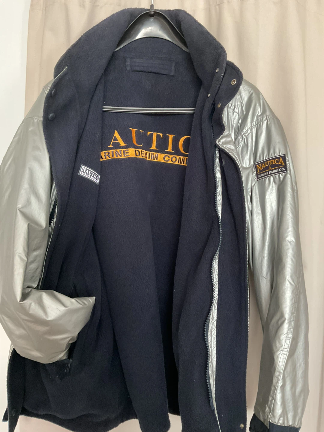 Nautica Reversible Jacket - Silver/Navy & Orange - photo 3