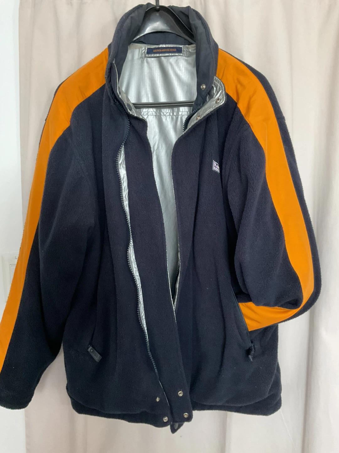 Nautica Reversible Jacket - Silver/Navy & Orange - photo 2