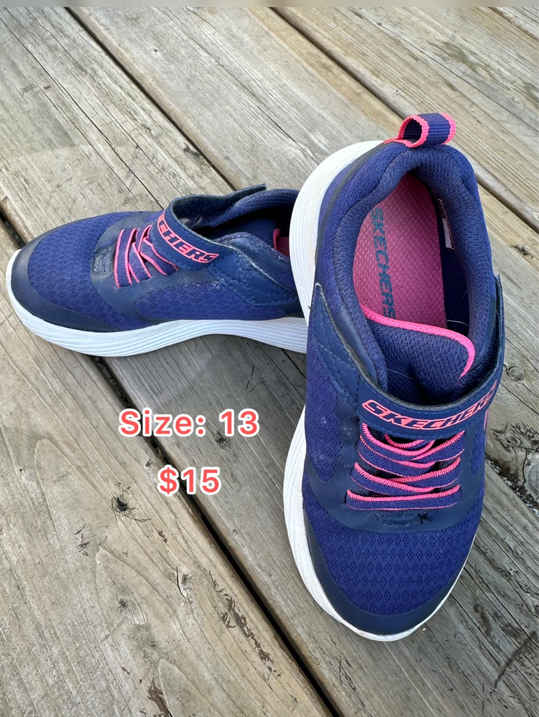 Children's shoes from Skechers and other brands.