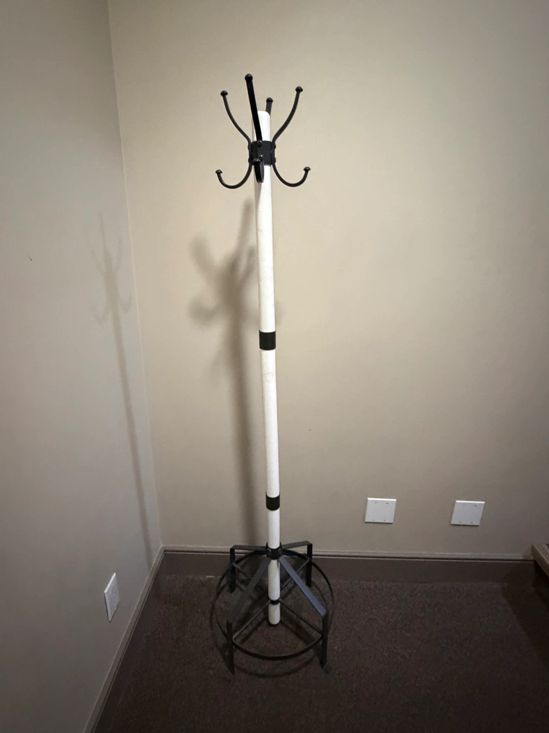 Black & White Coat Rack Stand – Modern Entryway Organizer - photo 2