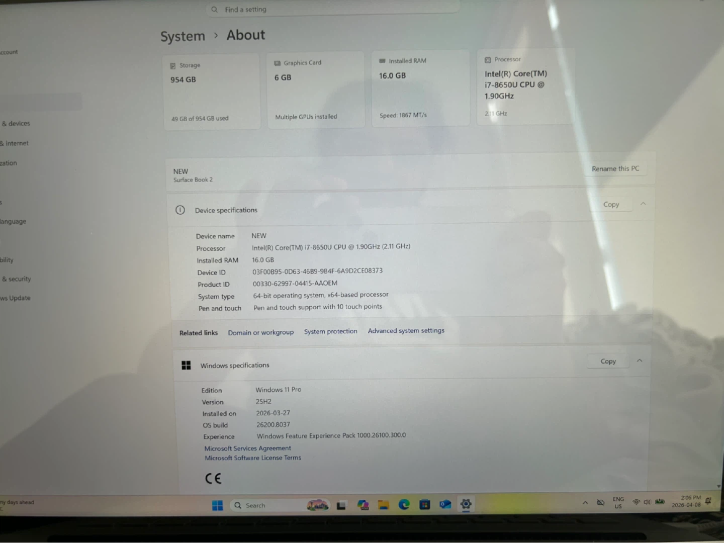 Quick Sale 🎉Microsoft Surface Book 2- 15”- i7 -1TB - photo 4