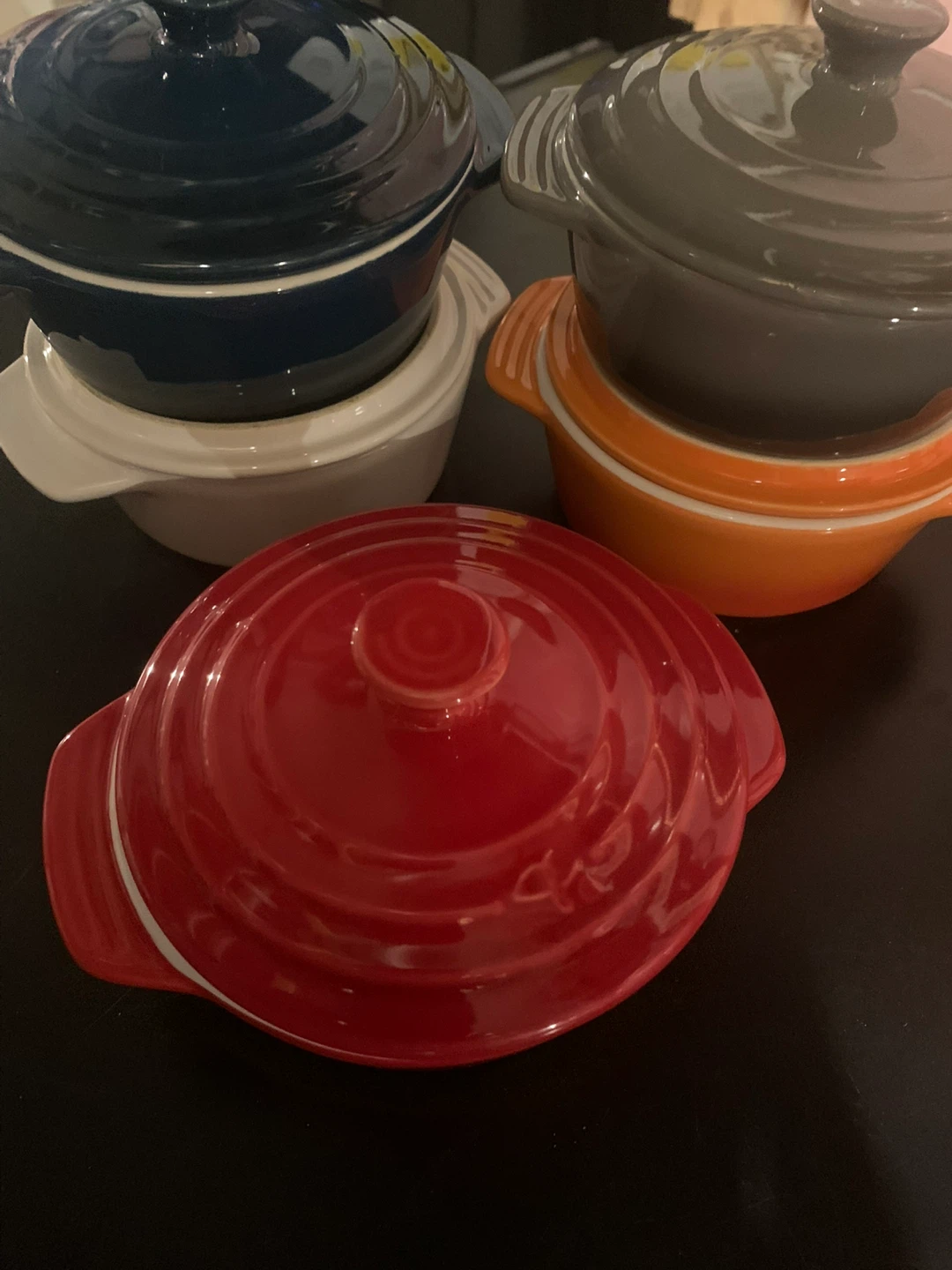 Set of 3 Ceramic Ramekins with Lids - photo 2