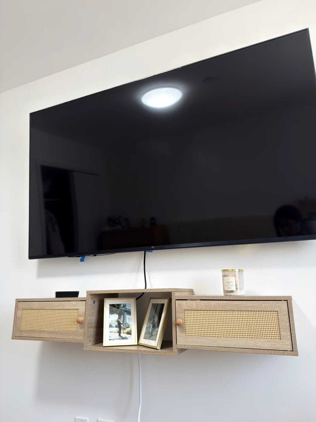 Floating TV Stand with Doors - photo 2