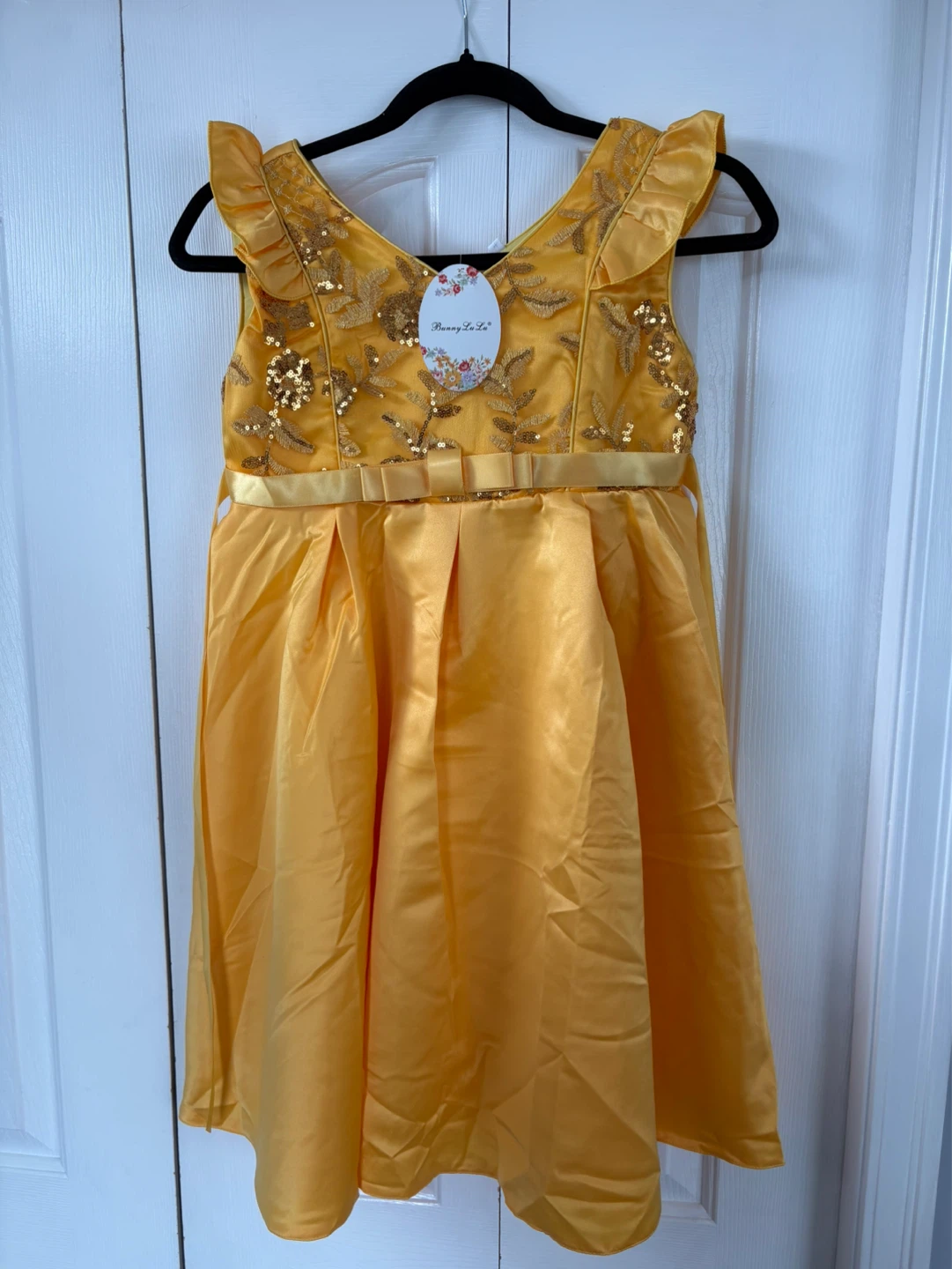 NWT Bunny Lu Lu Yellow Dress Size 150 (US kids 12)