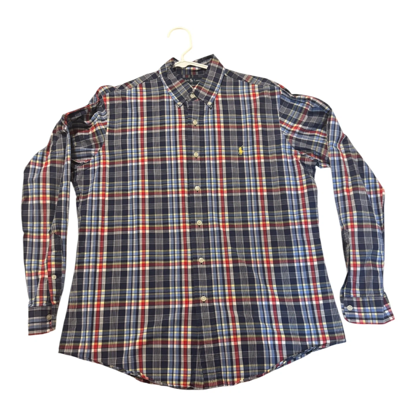 Ralph Lauren Custom Fit Plaid Long Sleeve Button-Down Shirt